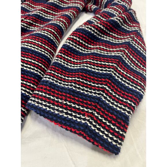 Talbots Bolce Stripe Jacket, Tweed Blazer, Navy/Red Size 1X Elegant Workwear USA - Picture 8 of 9